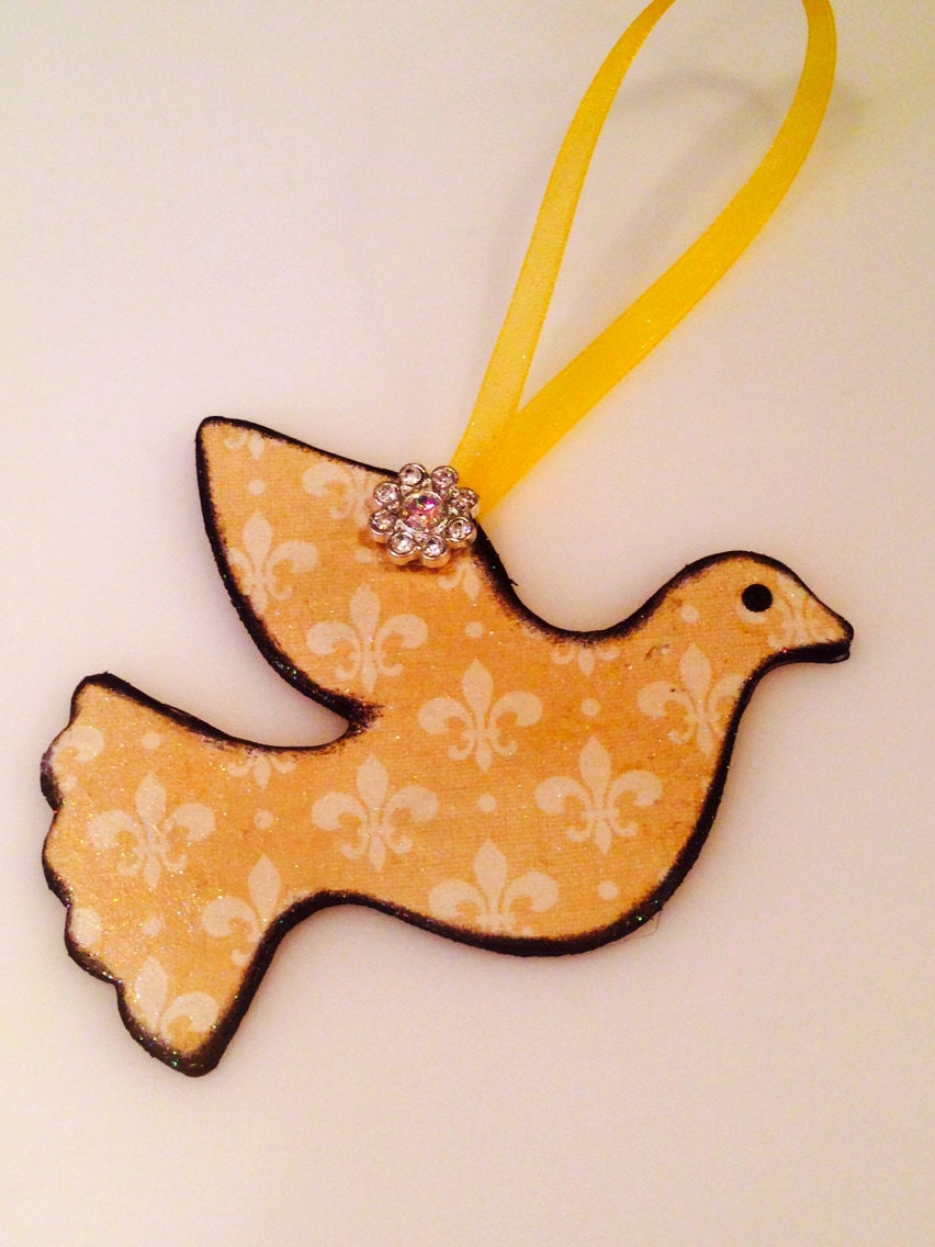 Dove Ornament, wood, Ornament, Wedding Tag, Decoration