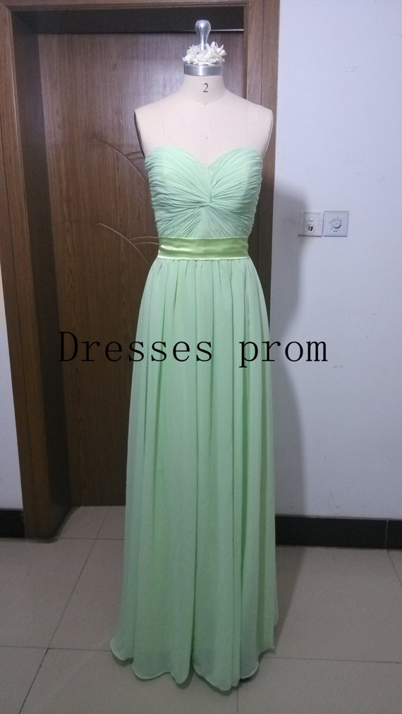 A-line Sweetheart Floor Length Chiffon Prom Dress by Dressesprom