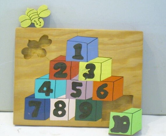 Inlaid Number Block Puzzle By Menterwoodnthings On Etsy Inlaid Number Block Puzzle By Menterwoodnthings On Etsy