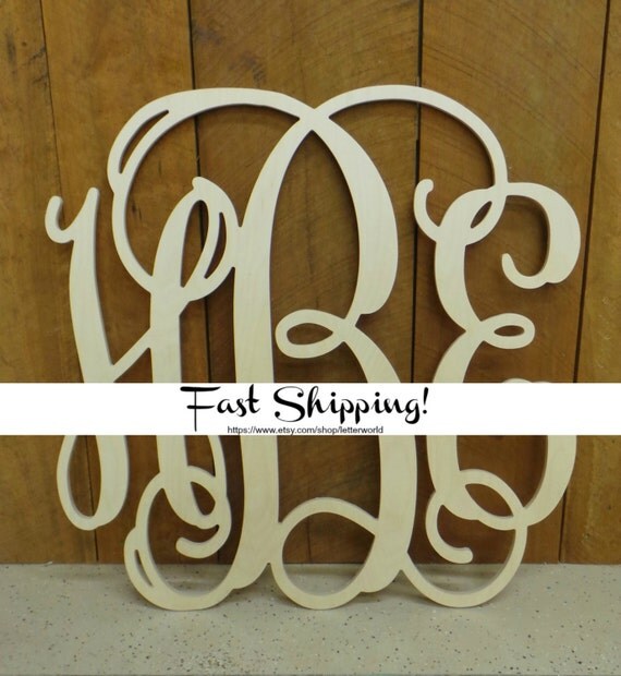 Monogram Wall Hanging wooden monogram unpainted wood monogram wall hanging Monogram Wall Hanging wooden monogram unpainted wood monogram wall hanging