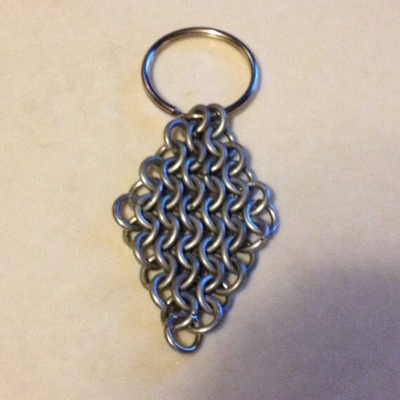 4 in 1 Weave Chainmail Keychain by ChainThirteen on Etsy