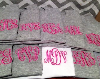 monogram tee shirts