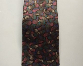 Vintage Silk Tie, Necktie, Mens Necktie, Silk Necktie, 1970's Necktie, Tan Necktie