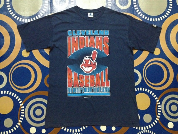 Items similar to Vintage 90' MLB INDIANS Cleveland Baseball Team