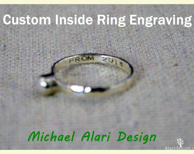 Custom Inside Ring Engraving - Add a Personalized Message, Date, or saying to an Alari Design Ring