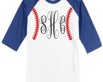 Monogrammed baseball shirt, glitter monogrammed, baseball raglan,