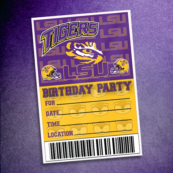 Lsu Birthday Invitations 7