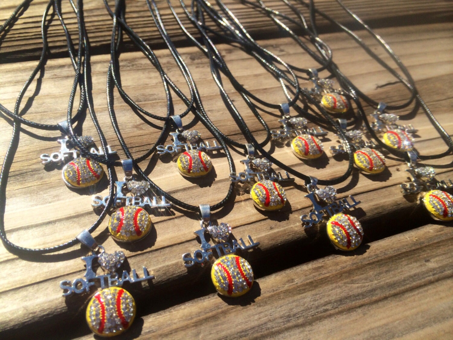 Softball Team Gifts Softball Jewelry 10 I Heart