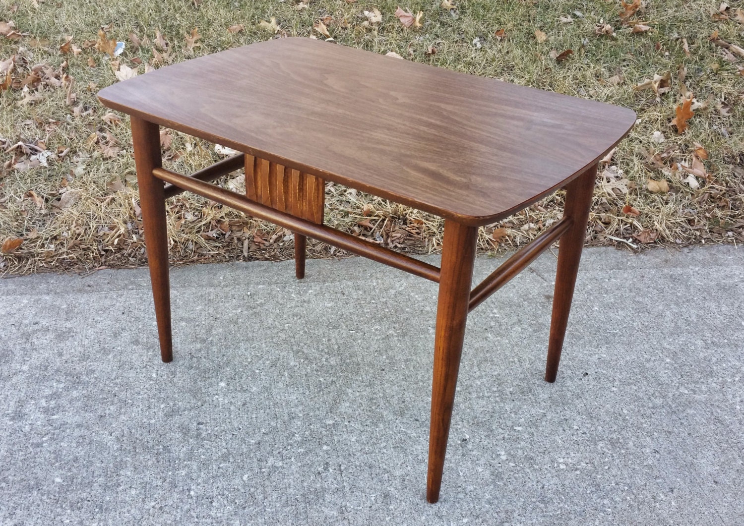 mid century formica kitchen table wooden legs