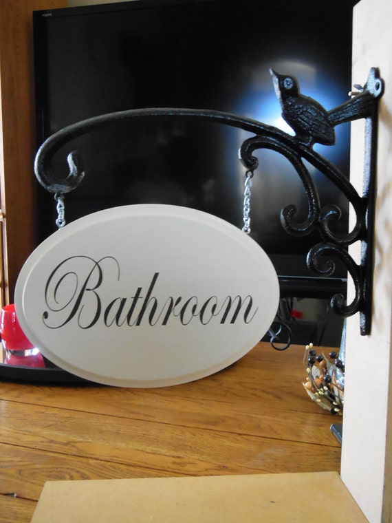 Bathroom Sign Hanging