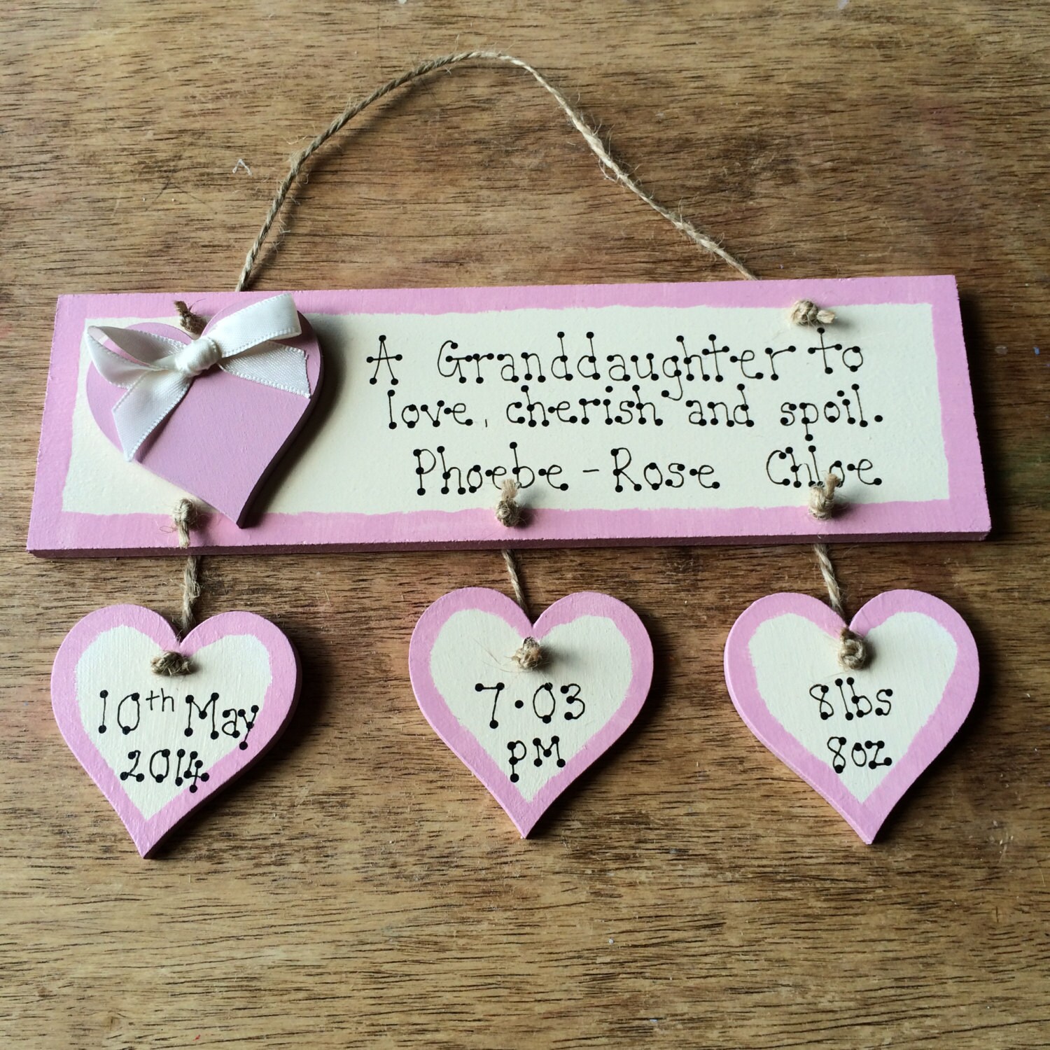 New Baby Granddaughter / Grandson Plaque Great Gift for New