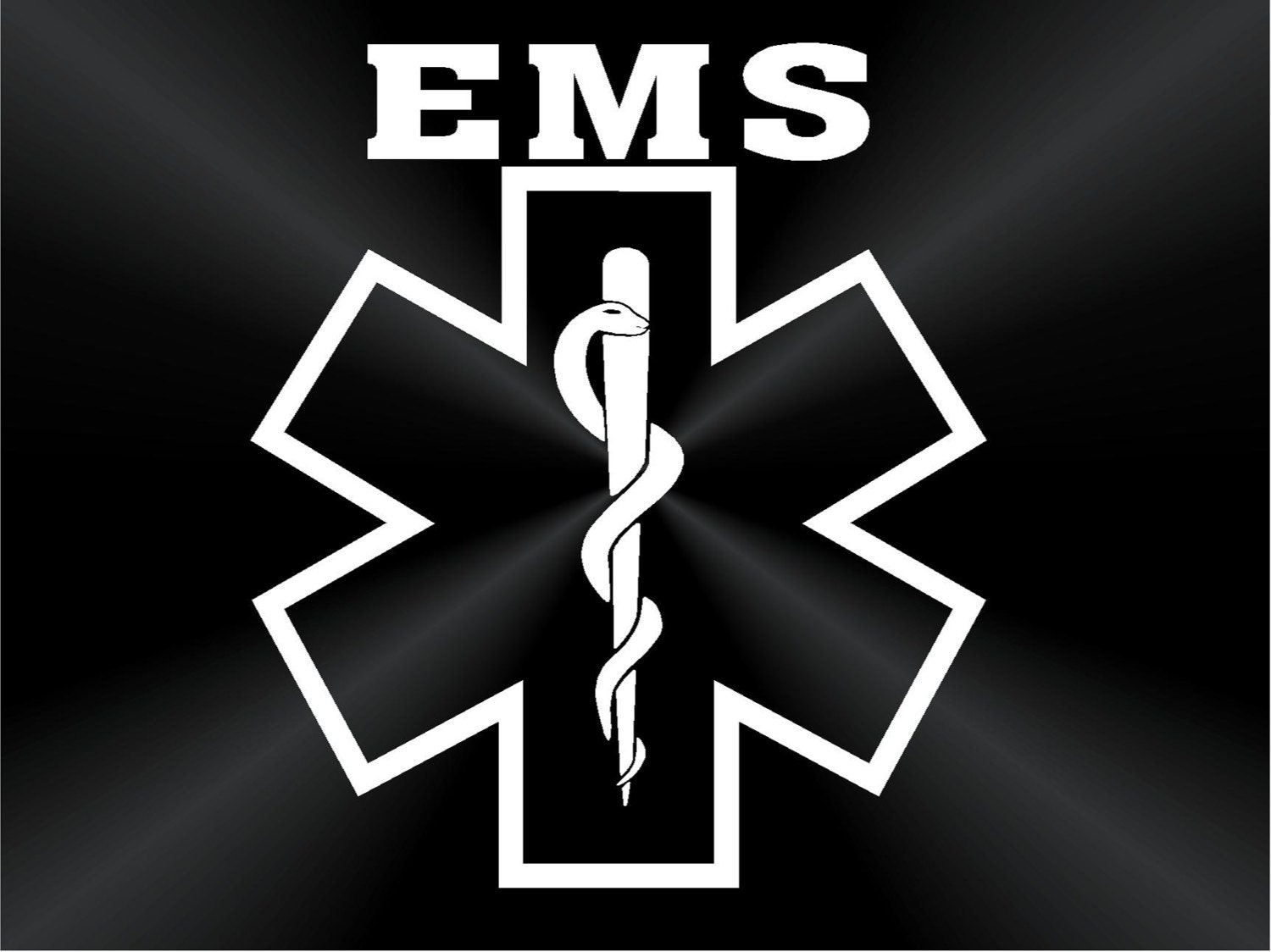 EMS Decals Star of Life EMT Medical Tablet Laptop Wall