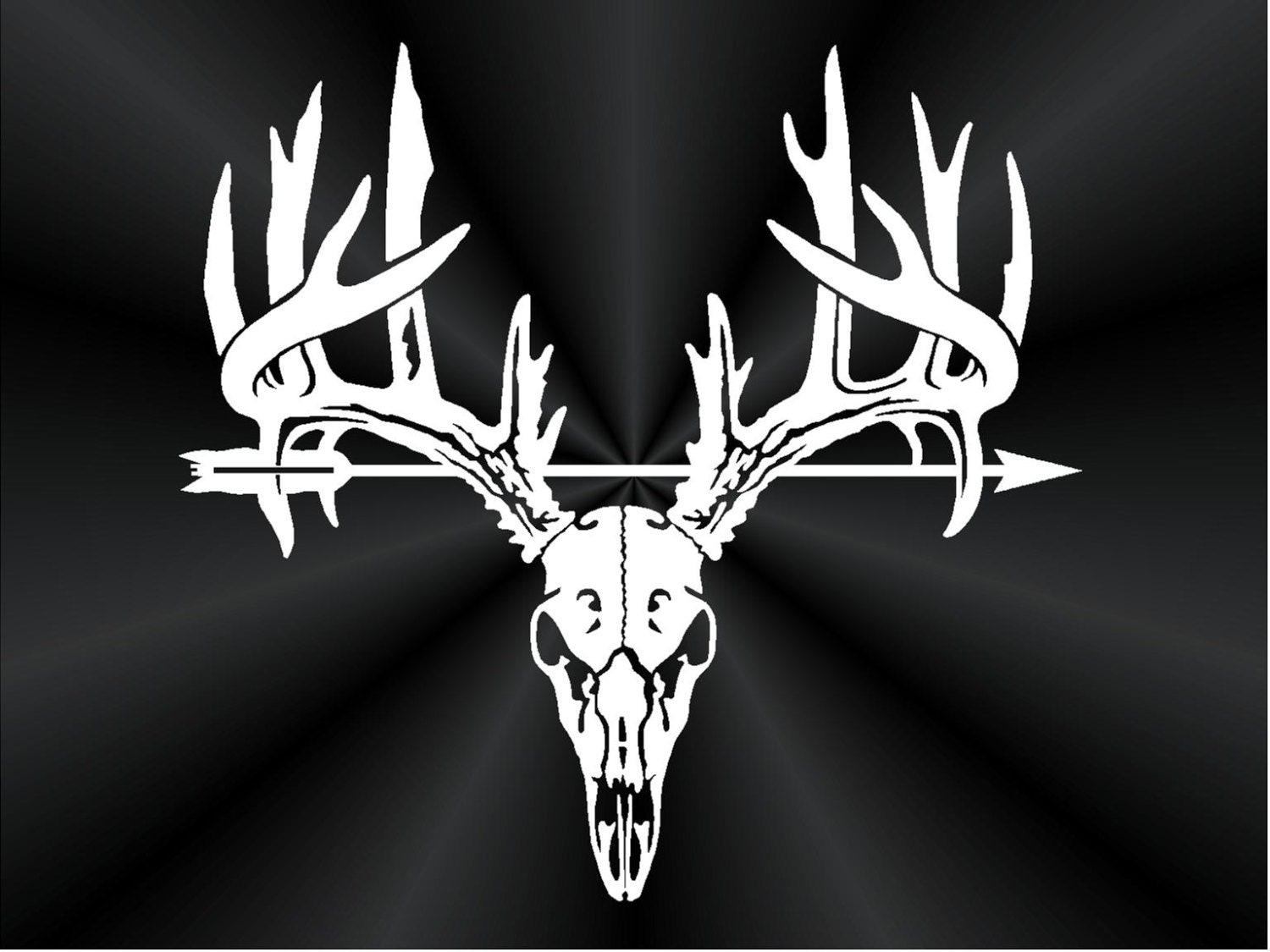 Deer Rack wArrow Decal Buck Rack Decal Buck by TruLineDecals