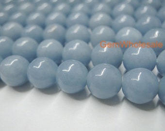 20 pcs 8mm Natural angelite stone round beads, High quality blue color DIY gemstone 8mm beads, semi precious stone, jewelry wholesaler