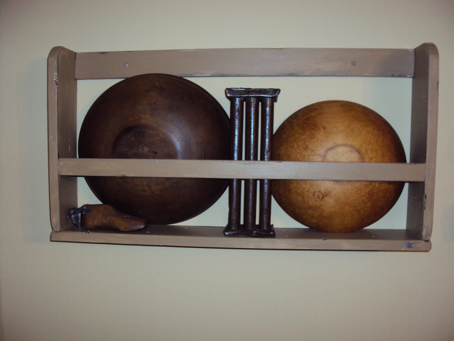 Bowl Shelf Bowl Rack Hanging Shelf Hanging Rack Wood Bowl