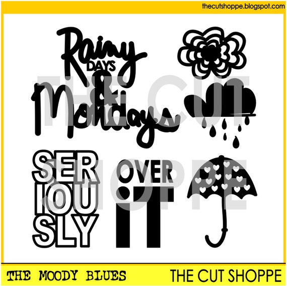 The Moody Blues cut file includes 6 icons, that can be used on your scrapbooking and papercrafting projects.