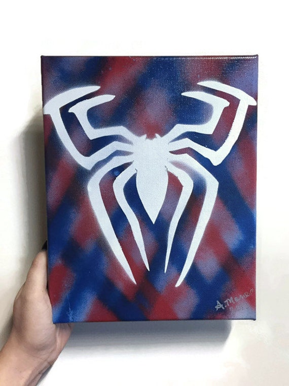 Spider Man Wall Art Spray Paint Art by AngiesCosmicStudio on Etsy