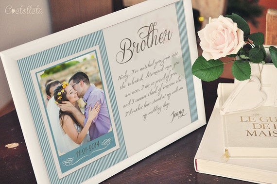 Brother Wedding GiftBest Friend Thank You gift Wedding, Gift for ...