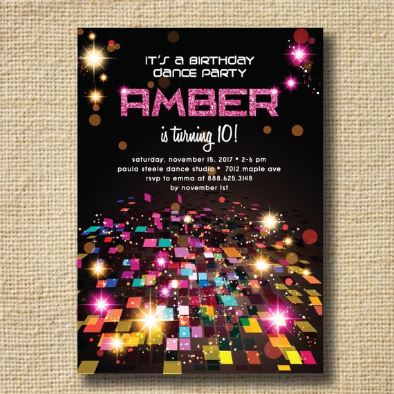 Disco Dance Party Invitations 8