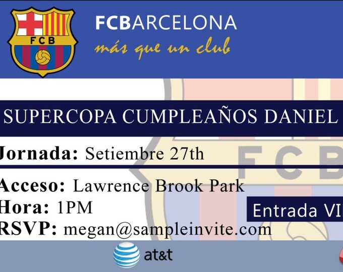 Soccer birthday party invitation. It is perfect for you boys birthday party. It resembles a soccer match ticket.