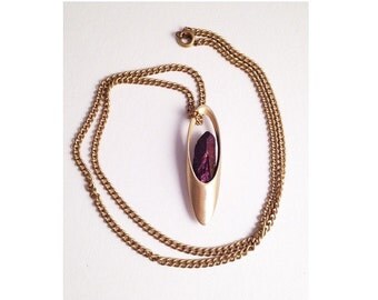 Vessel Necklace with Purple Quartz