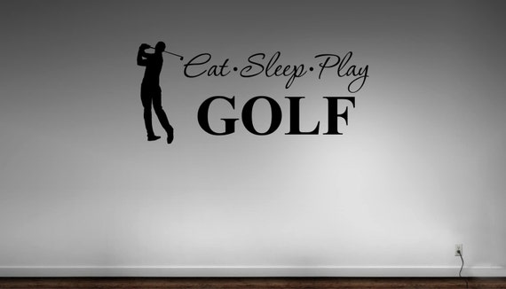 Eat Sleep Play Golf Vinyl Wall Decal Wall art by DefinedDesignz