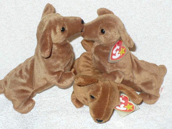 red dachshund stuffed animal