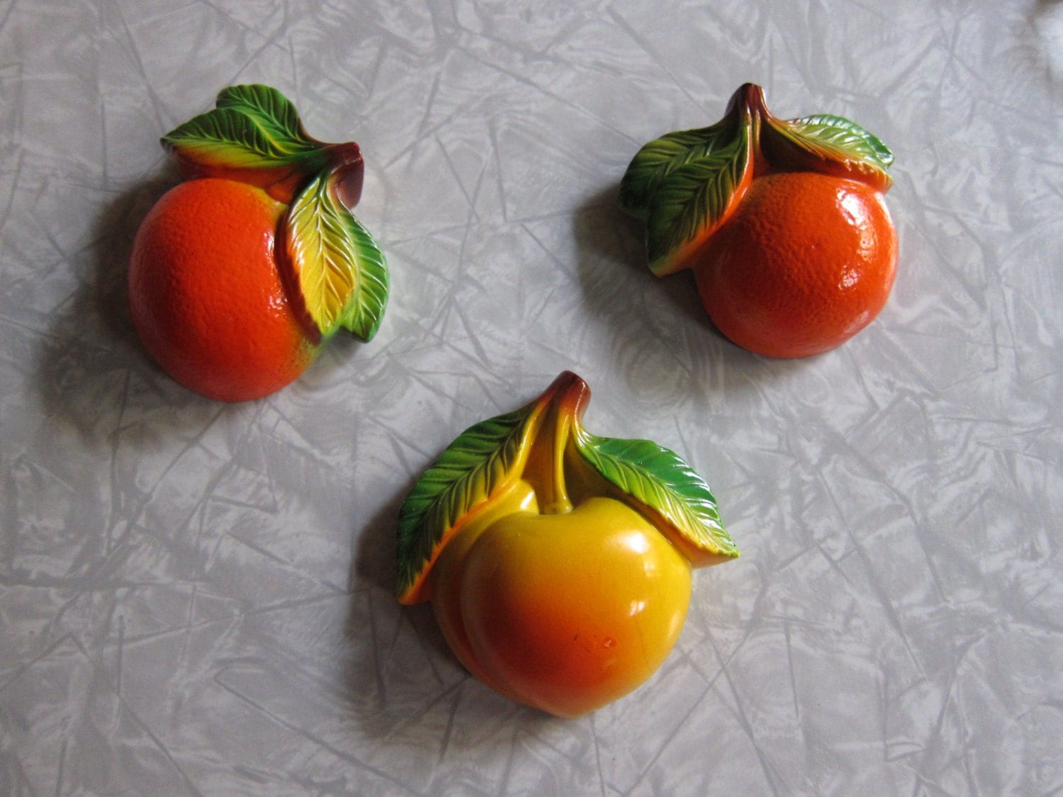 1950s Chalk Wear/ Plaster Fruit/ Wall Art