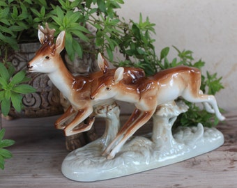 royal dux deer figurine