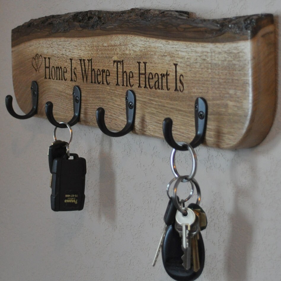 Key Ring Holder. Entryway Rack. Key by SpringbrookEngraving