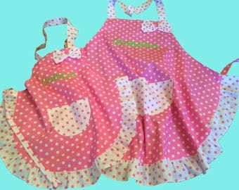 Mother Daughter aprons or Grandmother Granddaughter aprons