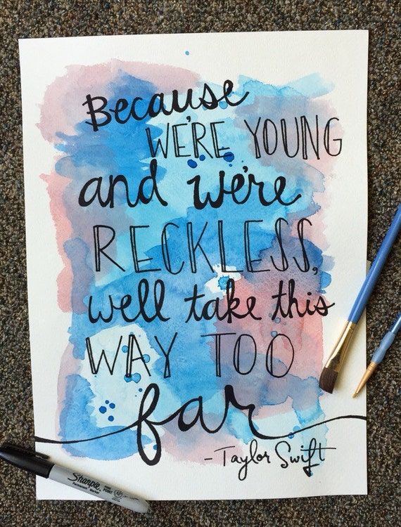 Download Taylor Swift Lyrics Watercolor