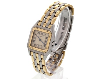 Ladies 18k Yellow Gold & SS Cartier Panthere 166921