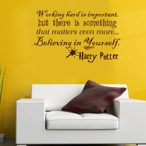 WORKING HARD Is IMPORTANT Harry Potter vinyl wall art sticker