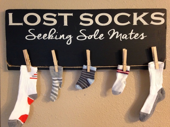Lost Socks Seeking Sole Mates Functional Laundry Room Decor