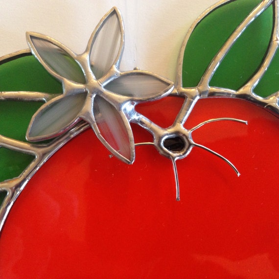 ORANGE stained glass suncatcher stain glass by FoxStainedGlass