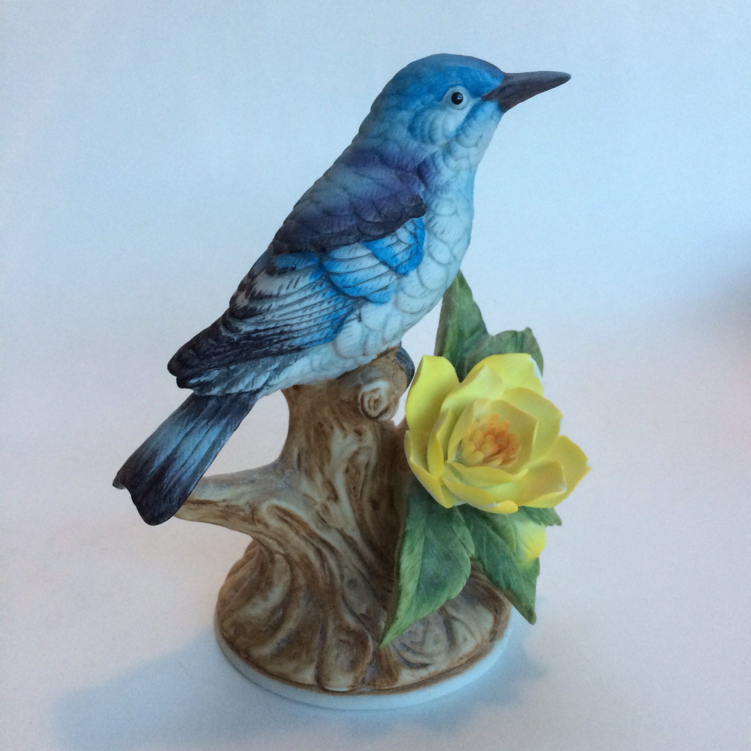 Mountain bluebird by Andrea Porcelain Bird Figurine Vintage