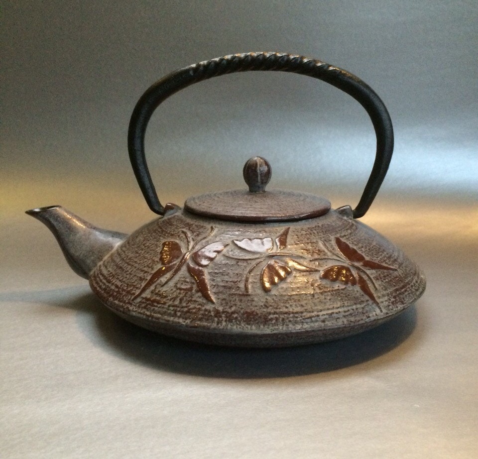 Green Cast Iron Dragonfly Tetsubin Japanese Teapot Haute Juice