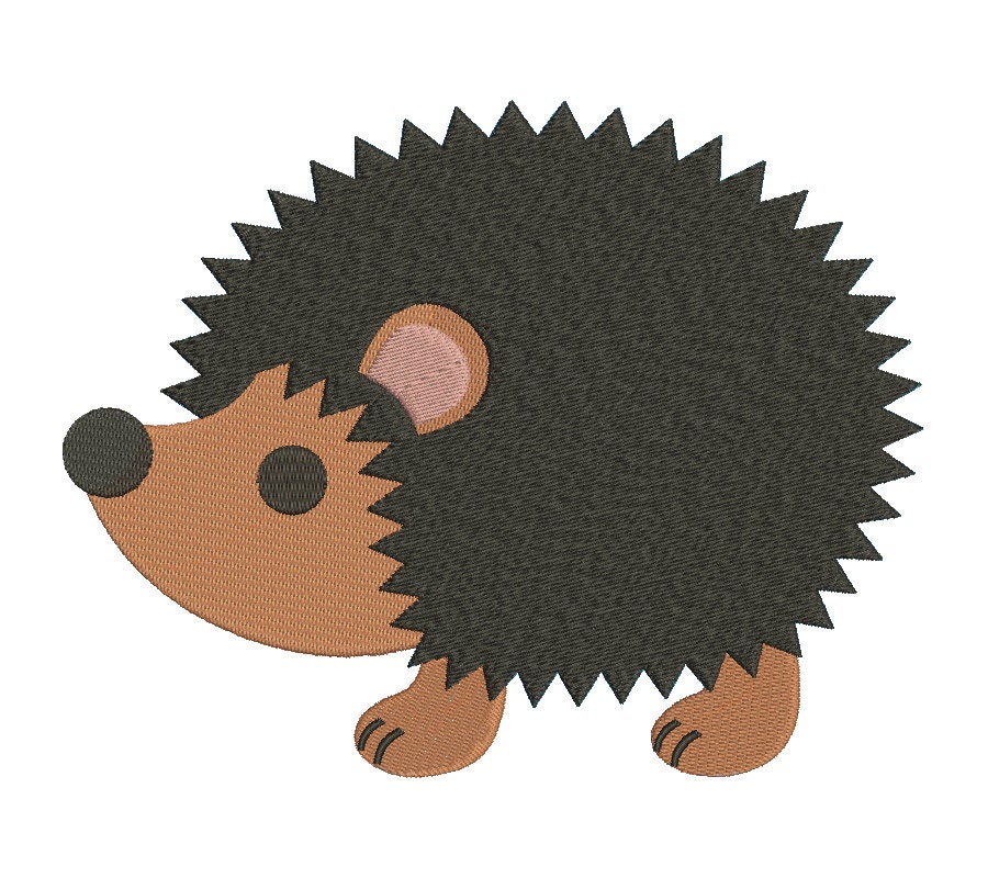 Hedgehog Machine Embroidery Design 5 Size INSTANT DOWNLOAD