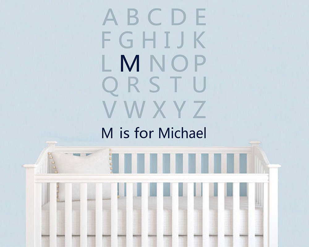 Alphabet Wall Decal Alphabet Letters Vinyl Alphabet Decal