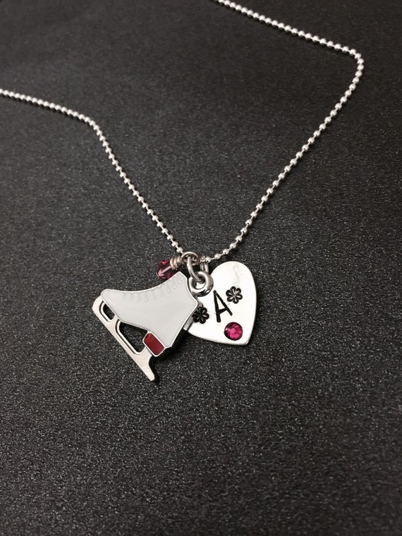 Ice Skate Necklace Figure Skater Necklace Ice Skate Charm