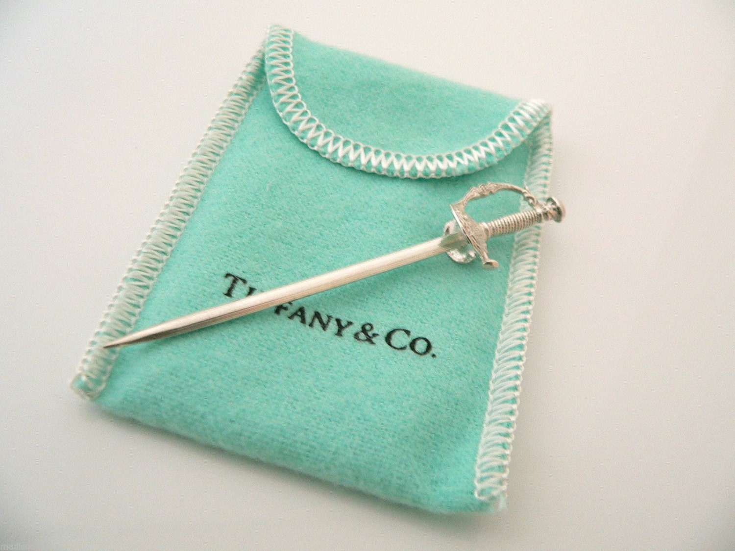 Tiffany & Co Sterling Silver Sword Martini Cocktail Pick Picks