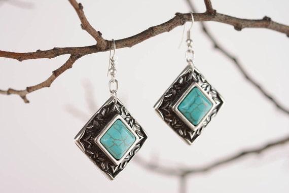 Earrings "Argo" with turquoise