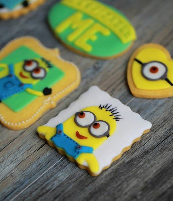 Items similar to Minion Cookies. Despicable Me Cookies. 2 Dozen/24