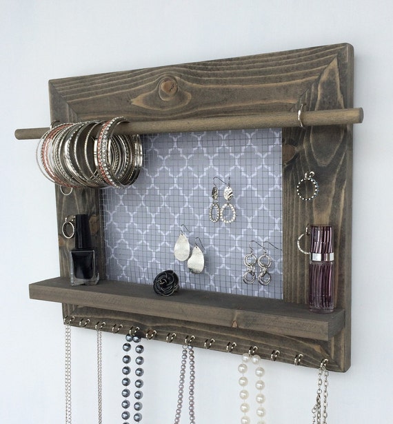 New Size Jewelry Organizer FREE SHIPPING Wood Wall by DivaDisplay