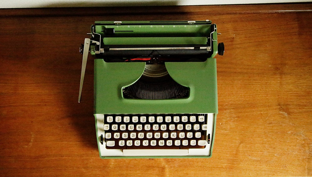 Vintage Remington Green Typewriter oldschooltypers