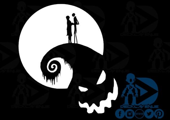 Nightmare Before Christmas Moon Boo Jack by DecalAvenue on Etsy