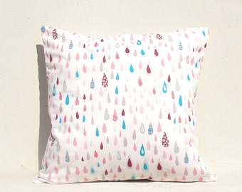 Decorative Pillow cover, Geometric Pillow Case, Kids Pillows Case, 16x16 Rain Pillow Case