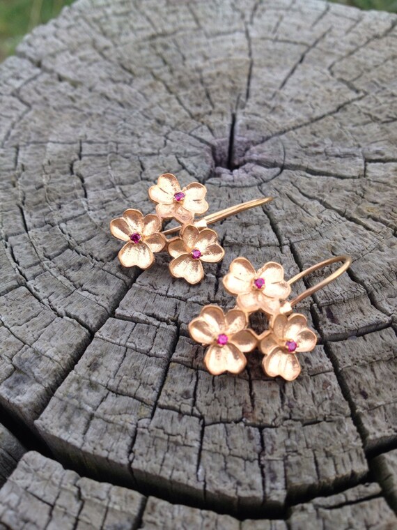 Gold plated earrings by StefansJewelry on Etsy