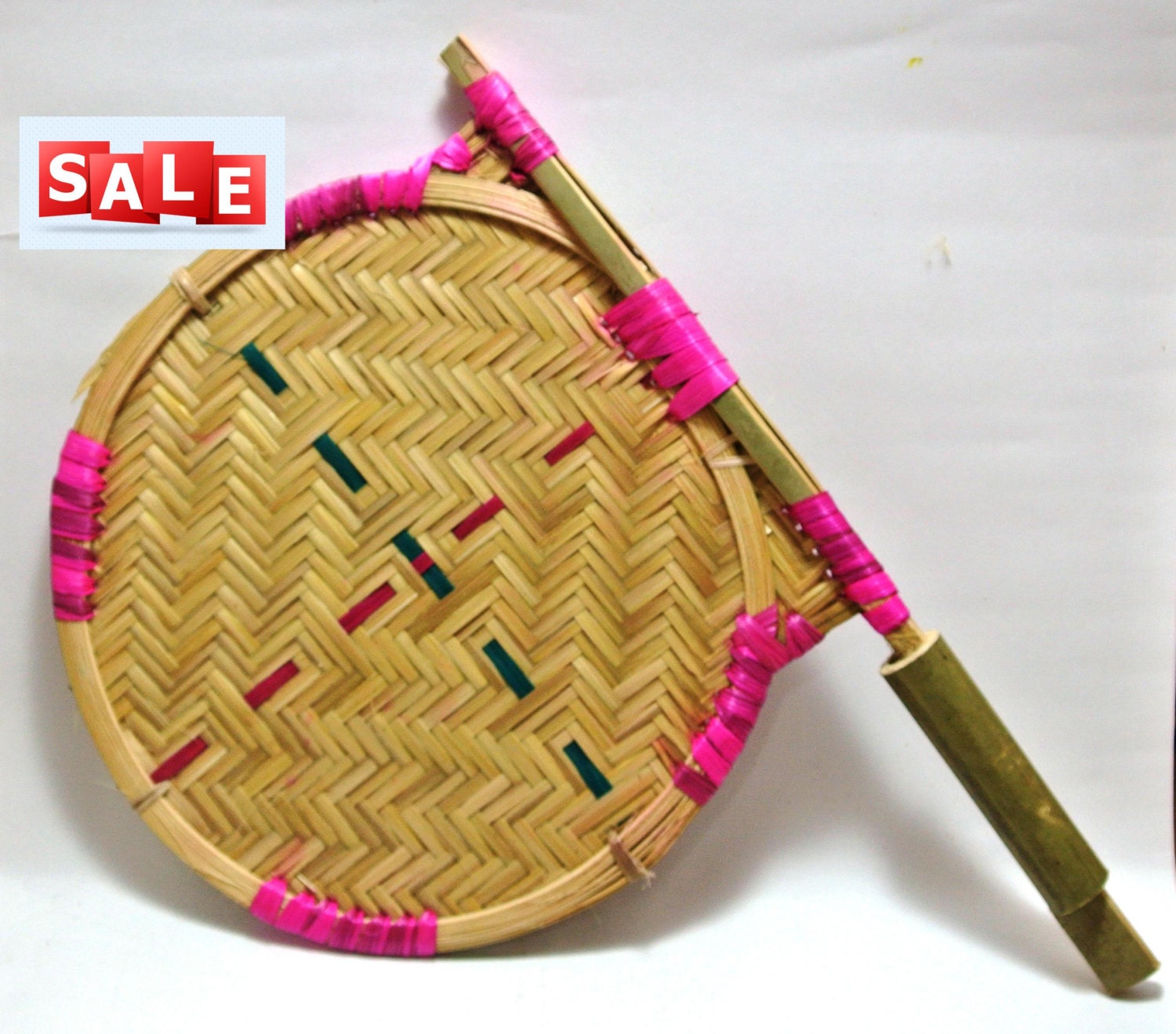 Indian Hand Fan made using Bamboo Tribal Craft Bamboo